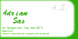 adrian sas business card